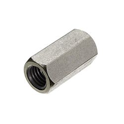 1-8 Rod Coupling Nut, 1-1/4 Wide, 2-1/2 Long, Gr 18.8 Stainless Steel