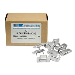 1/2 Buckle for Banding Gr 201 Stainless Steel 100/Box SOLD PER BOX
