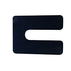 3/8 x 3 x 4 Horseshoe Shim Solid Black Box of 150