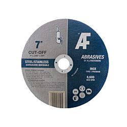 AF 7 x .045 x 7/8 Type 1 Cut Off Wheel Aluminum Oxide for Metal/Stainless 50/Box - 200/Ctn