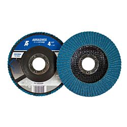 AF 4-1/2 x 7/8 Type 27 Flap Disc Zirconia for Metal 40 Grit 10/Box - 100/Ctn
