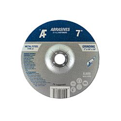 7 x 1/4 x 7/8 Type 27 Grinding Wheel Aluminum Oxide for Metal 20/Box - 80/Ctn