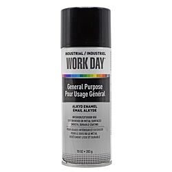 A04402 Work Day™ Spray Paint Gloss Black 10oz Can - 12/Case