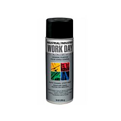 A04412 Work Day™ Spray Paint Flat Black 10oz Can - 12/Case