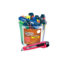 K7-25 Snap-Off Knife 18mm Neon 25/Bucket - Sold Per Knife