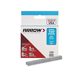 Arrow T50 3/8in Staples (1250-Pack) - 4/Case