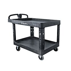 44″ x 25″ 2-Shelf Service Cart with V-Cut (500 lb Capacity)