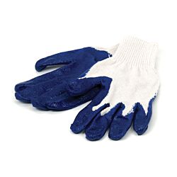 Blue Latex Smooth Coated String Knit Glove Large 10/Pack - 250/Case