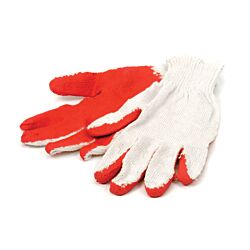 Red Latex Smooth Coated String Knit Glove Large 10/Pack - 300/Case