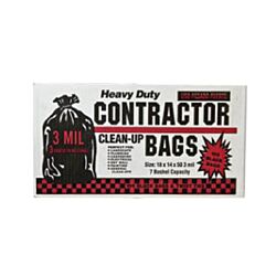33in x 48in 3mil (48 gal) Heavy Duty Contractor Trash Bag Black Box of 20 - 114/Pallet