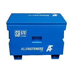 AF® Heavy Duty Site Box, 3-Point Locking System, 9 cu.ft, 36in x 21in x 26in, Includes Heavy Duty Castors