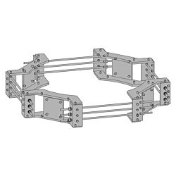 4-Sided Monopole collar mount for 20"-45" OD poles