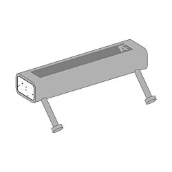 12" HSS Tube Embeds with (2) 45 Degree 3" Studs