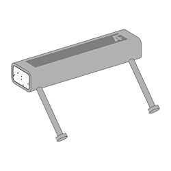 12" HSS Tube Embeds with (2) 45 Degree 5" Studs