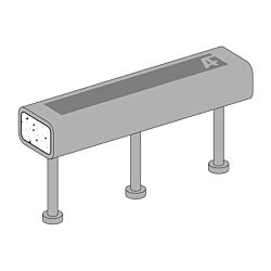 12" HSS Tube Embeds with (3) 4" Studs