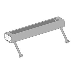 16" HSS Tube Embeds with (2) 45 Degree 4" Studs