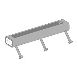 16" HSS Tube Embeds with (3) 45 Degree 3" Studs