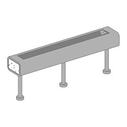 16" HSS Tube Embeds with (3) 4" Studs