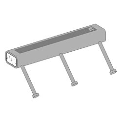 16" HSS Tube Embeds with (3) 45 Degree 5" Studs