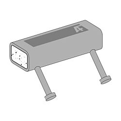 8" HSS Tube Embeds - 45 Degree Studs