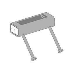 8" HSS Tube Embeds with (2) 45 Degree 5" Studs