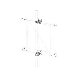 Pipe to Angle Mount Kit 2"-3.5" OD Pipe to 2"- 4" 90 Degree Angle