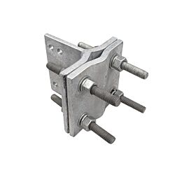 1in to 2in Round Leg Safety Climb Bracket Top and Bottom Galvanized with Hardware