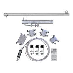 120ft Ladder Mount Safety Climb System HDG with Galvanized Cable & 60" Top Bracket