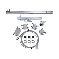 130ft Ladder Mount Safety Climb System HDG with Stainless Cable and 60 Top Bracket, Phoenix Mount