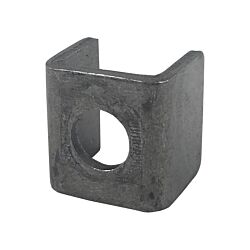 3/4 U-Shape Step Bolt Weld on Bracket Clip with Slot for Tie-Off A572-50 Plain - 2-3/16W x 4"T x 2-1/2D x 3/16GA with 13/16 front hole and 1-1/8 x 1-5/8 slots on sides - CCI-SB-0100