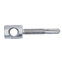 1/4-20 x 1 w/Retaining Nuts Horizontal AF Rod Hanger for Steel, 3/8" Rod Size, #3 Drill Point 50/Box - 300/Ctn (Uses 1/2" Socket)