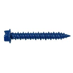 AF 1/4 x 2-3/4 Hex Washer Head Concrete Screw Blue 100/Box - 1000/Ctn