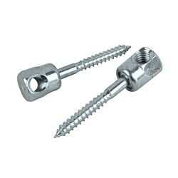 1/4 x 2 Sammy Screw Side Mount - Wood for 3/8 Rod 25/Box - 125/Case