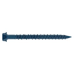 1/4 x 1-3/4 XCS-H Hex Head Blue Concrete Screw 100/Box - 1500/Ctn