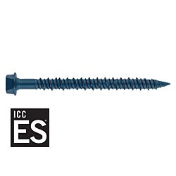 1/4 x 4 XCS-H Hex Head Blue Concrete Screw, ICC Approved for Cracked/Uncracked Concrete 100/Box - 500/Ctn