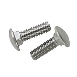 3/8-16 x 1 Carriage Bolt Gr 18.8 Stainless Steel 100/Box - 800/Ctn
