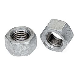 1/2-13 Finish Hex Nut Grade 2 Galvanized 100/Box