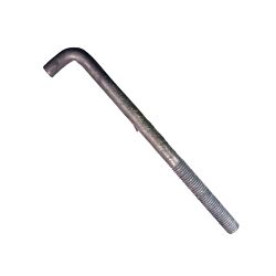 5/8-11 x 10 L Shape Anchor Bolt Galvanized with Nut and Washer 50/Box
