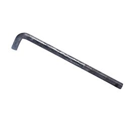 5/8-11 x 10 L Shape Anchor Bolt Plain with Nut and Washer