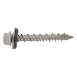 10-14 x 3 Hex Pole Gripper Screw Coated w/ Stainless EPDM Bonded Washer, Type 17 Pt - 1000/Ctn