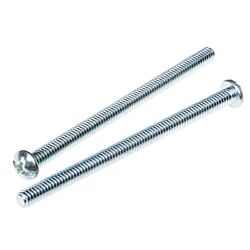 6-32 x 2 Round Combo Head Machine Screw Zinc 100/Box - 2500/Ctn