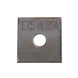 1/2 x 1/8 x 2 x 2 Square Washer Plain (9/16" hole)
