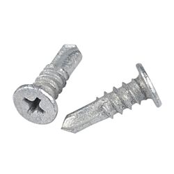12-14 x 1 Flat Top Self Drilling Screw Galvanized 500/Box - 6,000/Ctn