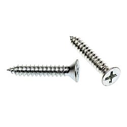 10 x 1-1/4 Flat Phillips Head Sheet Metal Screw Zinc 100/Box