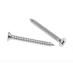 12 x 2 Flat Phillips Head Sheet Metal Screw Gr 18.8 Stainless Steel 100/Box