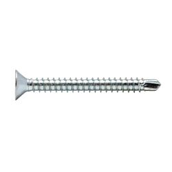6 x 1-1/2 Flat Phillips Head Self Drilling Screw Zinc 100/Box