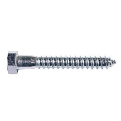1/2 x 4 Hex Lag Screw Zinc 25/Box