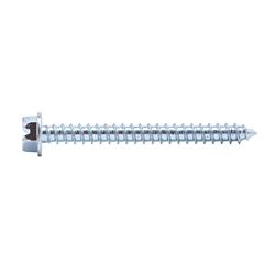 12 x 1-1/4 Hex Slot Washer Head Sheet Metal Screw Zinc 100/Box