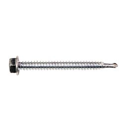 14 x 2-1/2 Hex Washer Head Self Drilling Screw Zinc 100/Box - 1000/Ctn