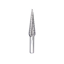 3/16 to 1/2 by 16ths Step Drill Bit 1/4 Shank